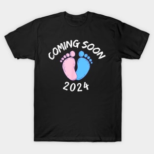 Baby Coming Soon 2024 Pregnancy Baby Announcement T-Shirt